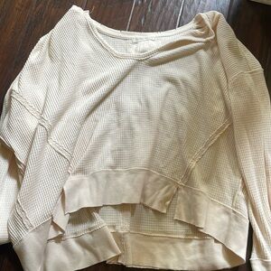 Yellow free people long sleeve pullover